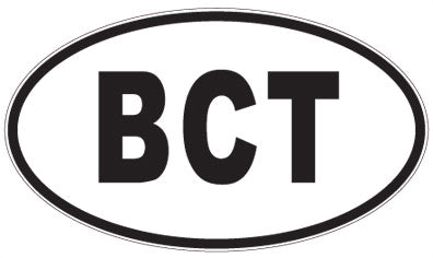 BCT - 3 Letter Initials Oval Sticker