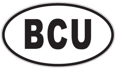 BCU - 3 Letter Initials Oval Sticker