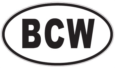 BCW - 3 Letter Initials Oval Sticker