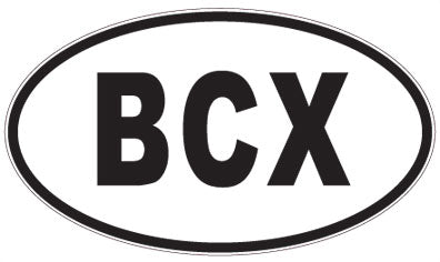 BCX - 3 Letter Initials Oval Sticker