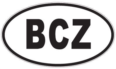 BCZ - 3 Letter Initials Oval Magnet