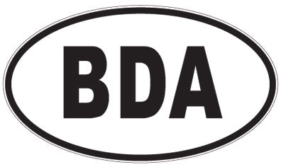 BDA - 3 Letter Initials Oval Sticker