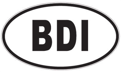 BDI - 3 Letter Initials Oval Magnet
