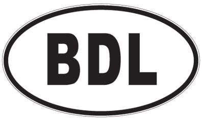 BDL - 3 Letter Initials Oval Magnet