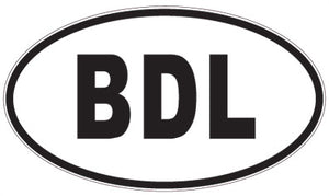 BDL - 3 Letter Initials Oval Sticker