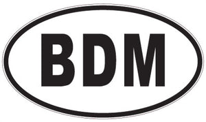 BDM - 3 Letter Initials Oval Sticker