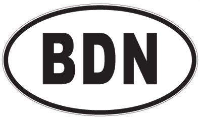 BDN - 3 Letter Initials Oval Sticker