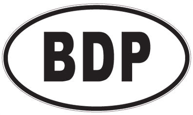 BDP - 3 Letter Initials Oval Sticker