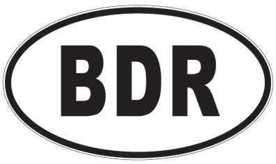 BDR - 3 Letter Initials Oval Sticker