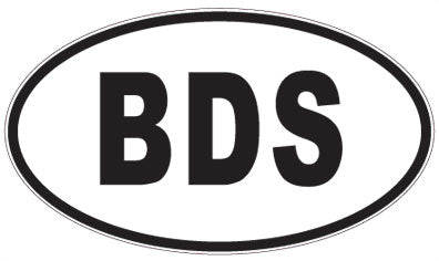 BDS - 3 Letter Initials Oval Sticker
