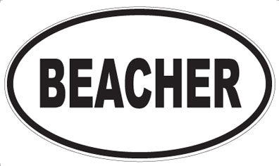 BEACHER - Oval Magnet