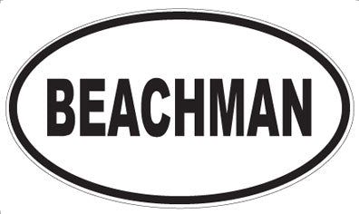 BEACHMAN - Oval Magnet