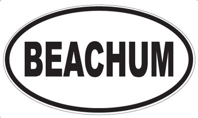 BEACHUM - Oval Magnet