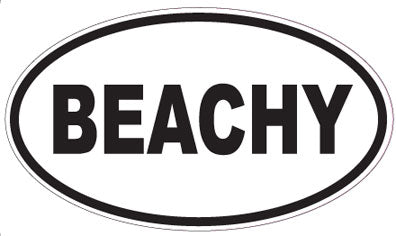 BEACHY - Oval Sticker