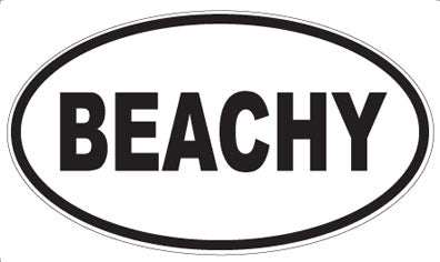 BEACHY - Oval Magnet