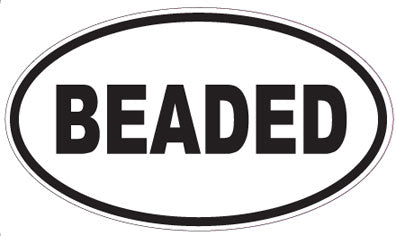 BEADED - Oval Sticker