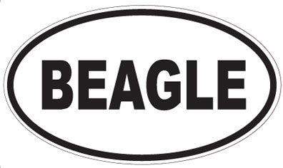 BEAGLE - Oval Sticker