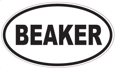 BEAKER - Oval Sticker