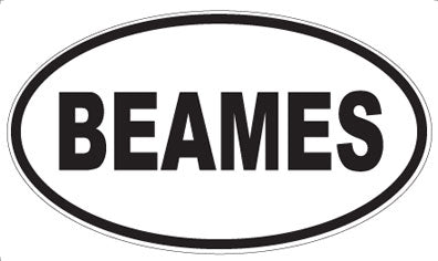 BEAMES - Oval Magnet