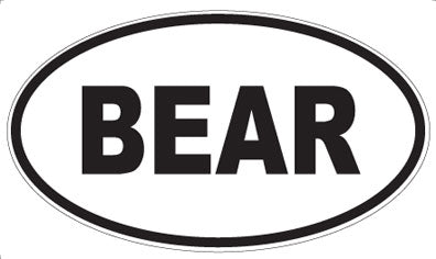 BEAR - Oval Magnet