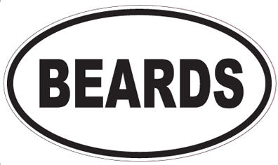 BEARDS - Oval Sticker
