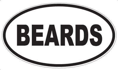 BEARDS - Oval Magnet