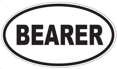 BEARER - Oval Sticker