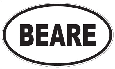 BEARE - Oval Magnet