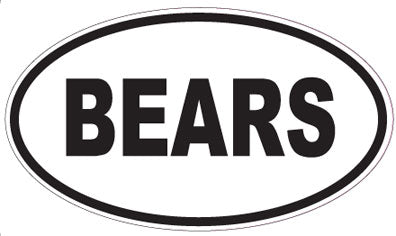 BEARS - Oval Sticker