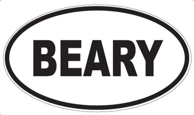 BEARY - Oval Magnet