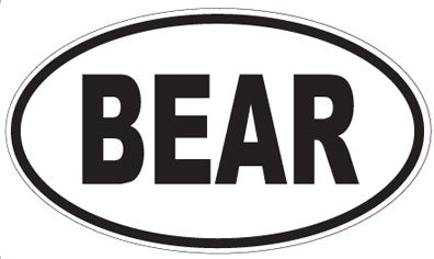 BEAR - Oval Sticker