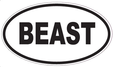 BEAST - Oval Sticker