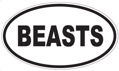 BEASTS - Oval Sticker