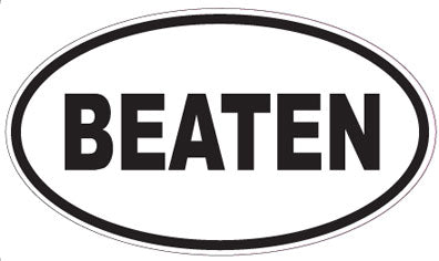 BEATEN - Oval Sticker