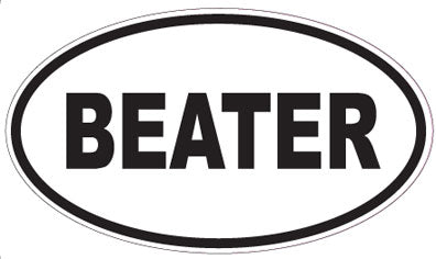 BEATER - Oval Sticker