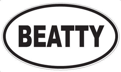 BEATTY - Oval Magnet