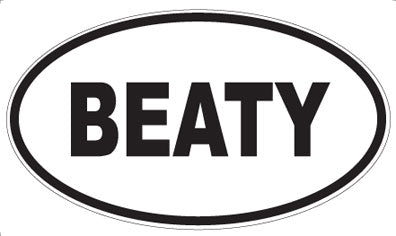 BEATY - Oval Magnet