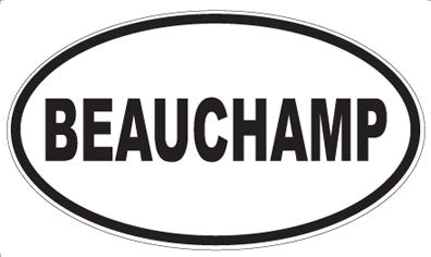 BEAUCHAMP - Oval Magnet