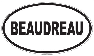 BEAUDREAU - Oval Magnet