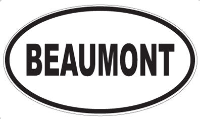 BEAUMONT - Oval Magnet