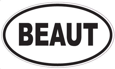 BEAUT - Oval Sticker