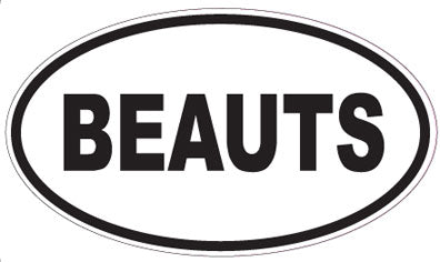 BEAUTS - Oval Sticker