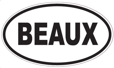 BEAUX - Oval Sticker