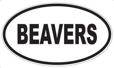 BEAVERS - Oval Magnet