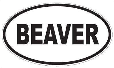 BEAVER - Oval Magnet