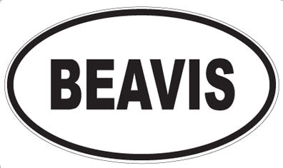 BEAVIS - Oval Magnet