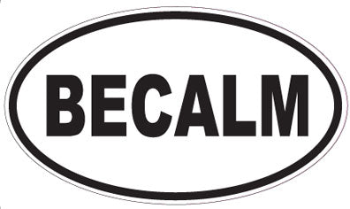 BECALM - Oval Sticker