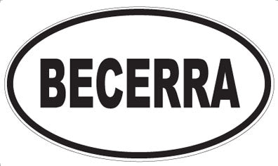 BECERRA - Oval Magnet