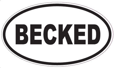 BECKED - Oval Sticker