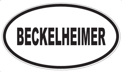 BECKELHEIMER - Oval Magnet